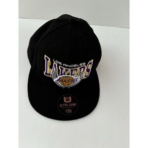 Los Angeles Lakers Hat Purple Black Snapback Adjustable Ultra Game NBA Cap